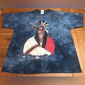 Men’s XXL The Mountain Native American Warrior Tee Shirt